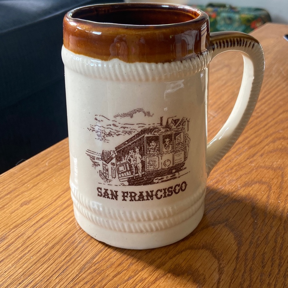 Large Brown Glaze San Fran Souvenir Mug